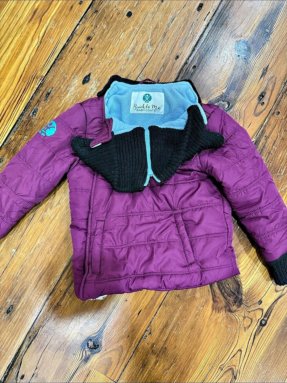 Buckle Me Baby Coats Purple & Blue Puffer Jacket Size 2T
